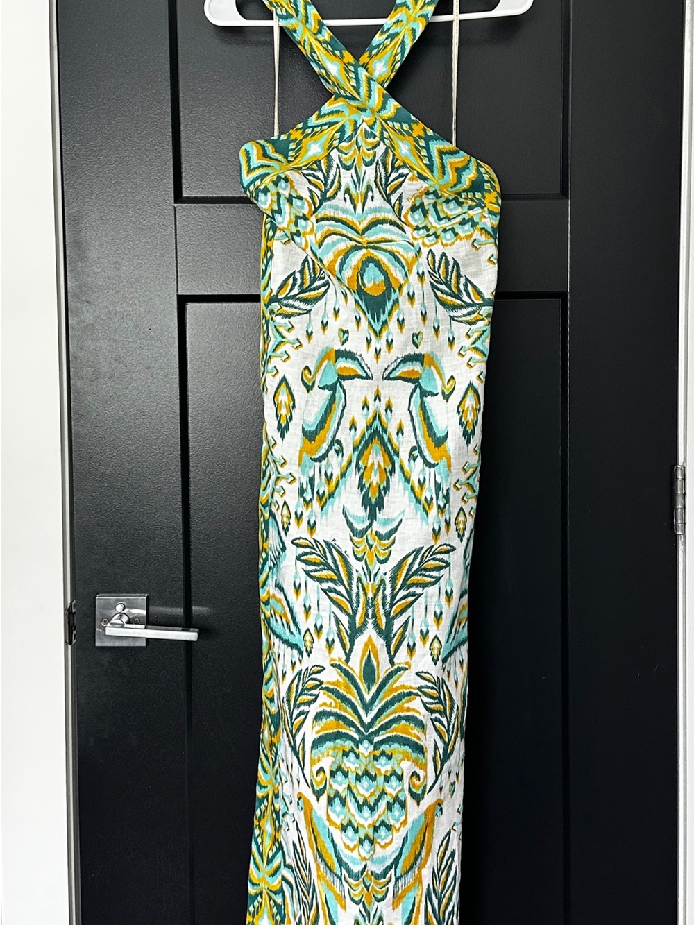 FARM Rio Green, Yellow & White Halter Maxi Dress - Picture 2 of 8